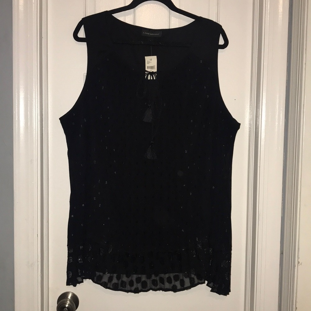 Lane Bryant Black pleated tank